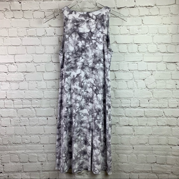 Athleta Gray White Santorini Thera Sleeveless Dress XS - Picture 2 of 9